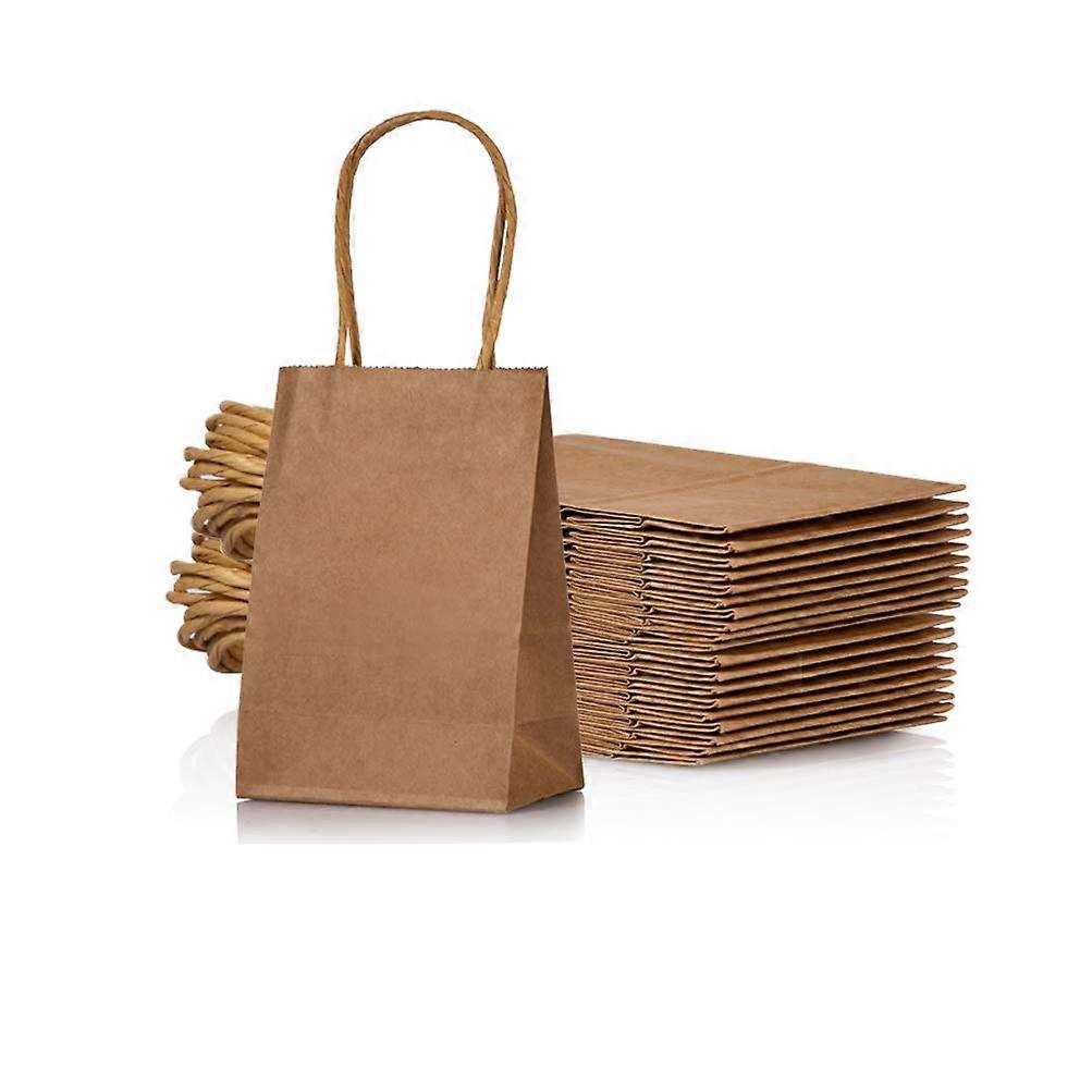 Mini kraft paper bags with handles pack of 24 for party favors