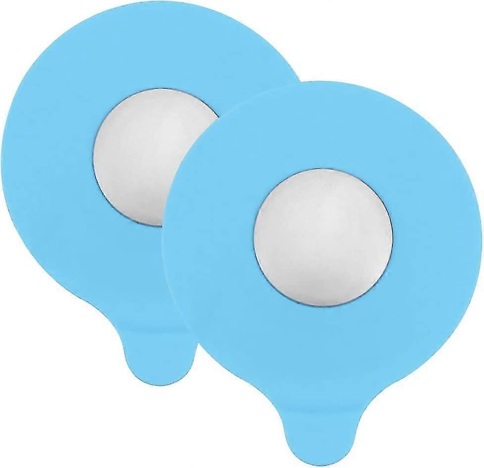 2 stuks badkuip afvoer stop silicone blauw