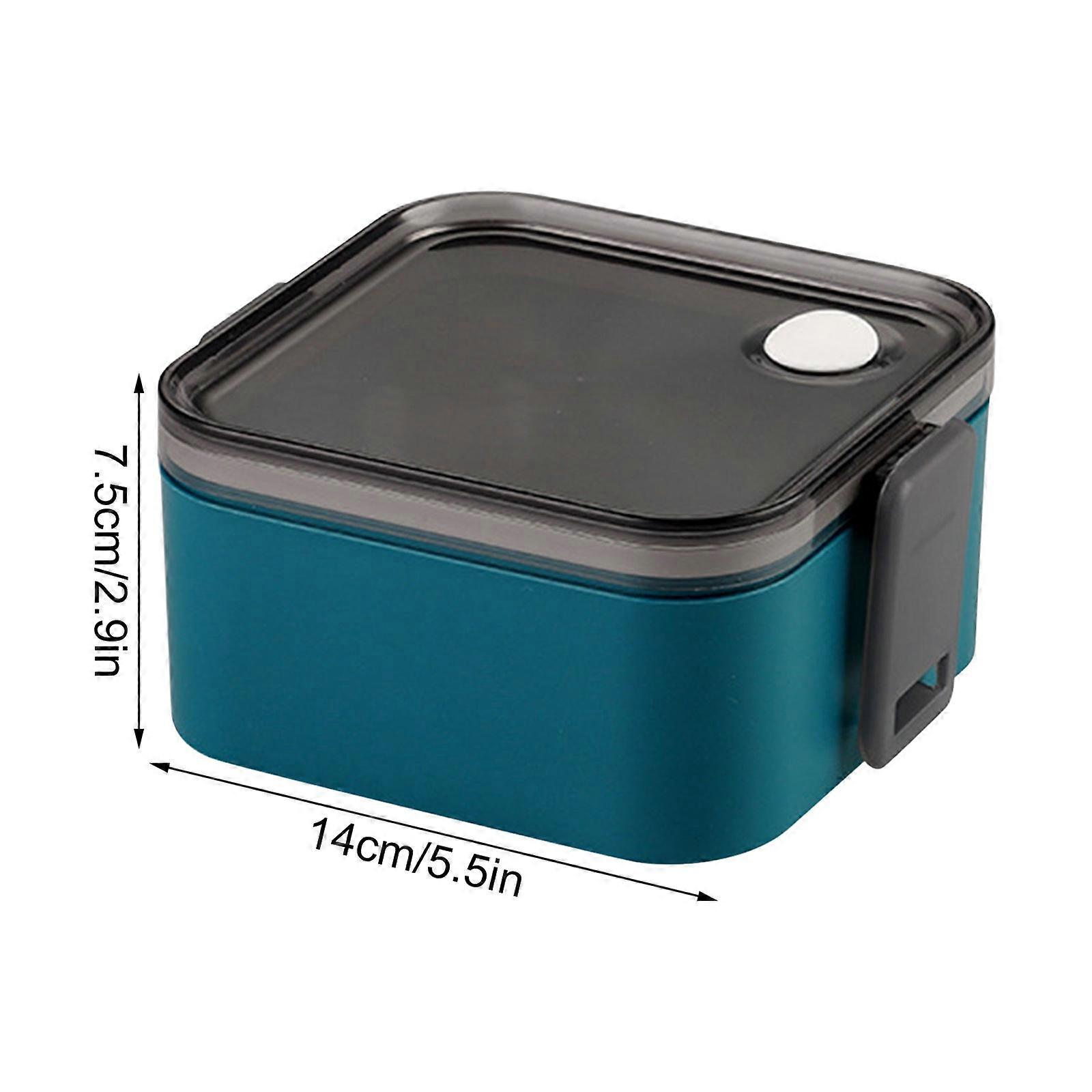 Bento Box Plastic Double Layer Lunch Box Microwave Oven Special Lunch Box Separated And Sealed Picnic Box AAA