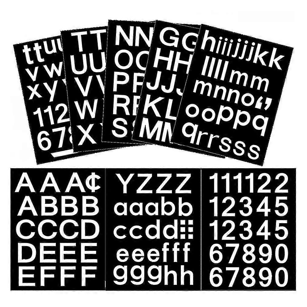 8 Sheets Self-Adhesive Vinyl Letters Numbers Kit, Mailbox Numbers Sticker compatible with Mailbox,Signs,Window,Cars,Address Number