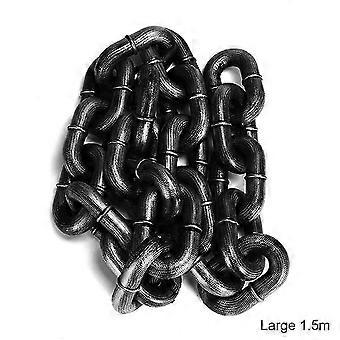 Corrente de Ferro Para Trações de Cães Multifuncional Corda Grossa Leash Harness Acessórios para Cães Grande 1.5 M Preto
