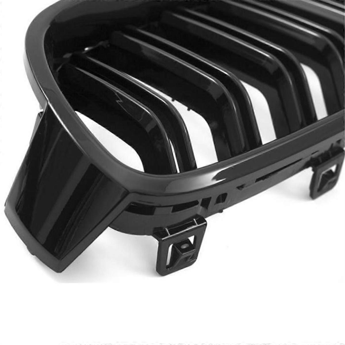Car Grille Bright Black for 3 F30 F31 F35 2012-2018 Dual Bar Upgraded Version Middle Grille