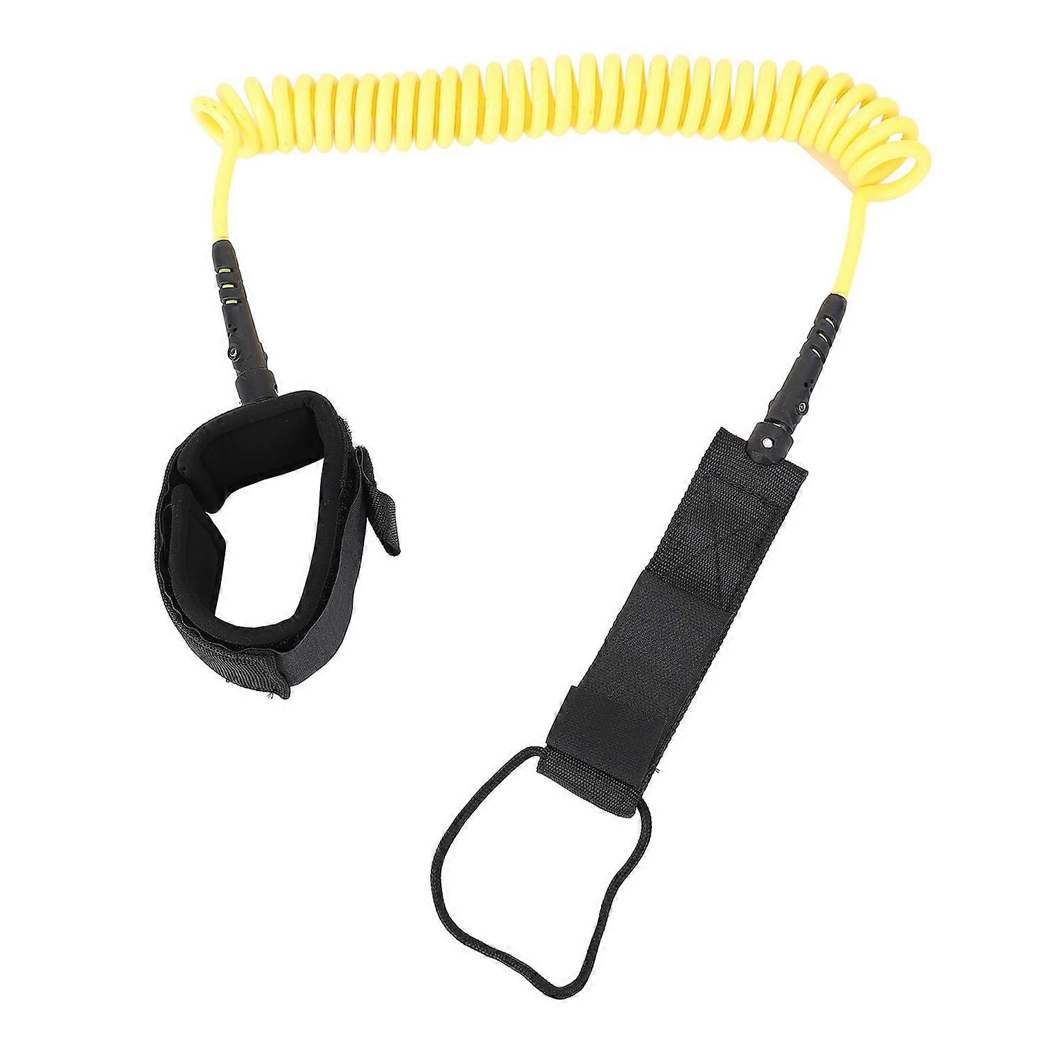 9.8ft Surf Leash Spiral TPU Coiled Stand Up Paddleboard Rope Surfboarding Ankle Strap 360 Degree Rot
