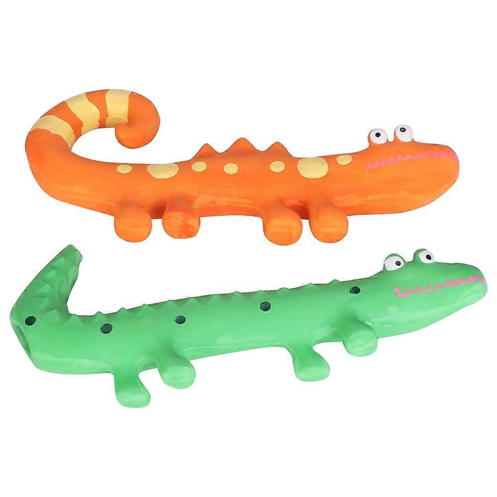 Latex Sound Toy Set for Dogs - 2 Pack Puppy Chew Teeth Cleaning Interactive Play Toys for Small to Medium Breeds