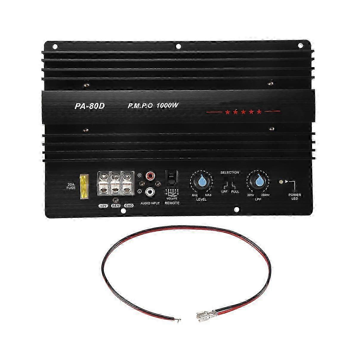 12 فولت 1000 واط أحادي صوت السيارة مكبر للصوت قوي باس مضخم صوت PA80D js