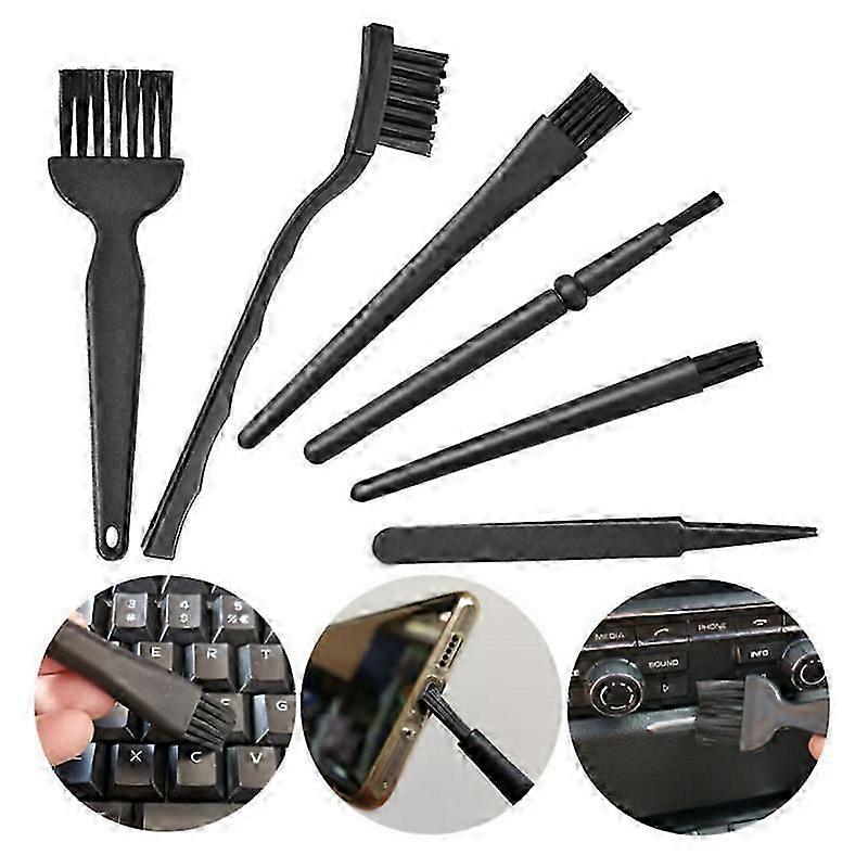 Computer Keyboard Cleaning Brush Kit, 6 Pieces Portable Anti-Static Dusting Brush Cleaning Kit For Computer Keyboard Small Space