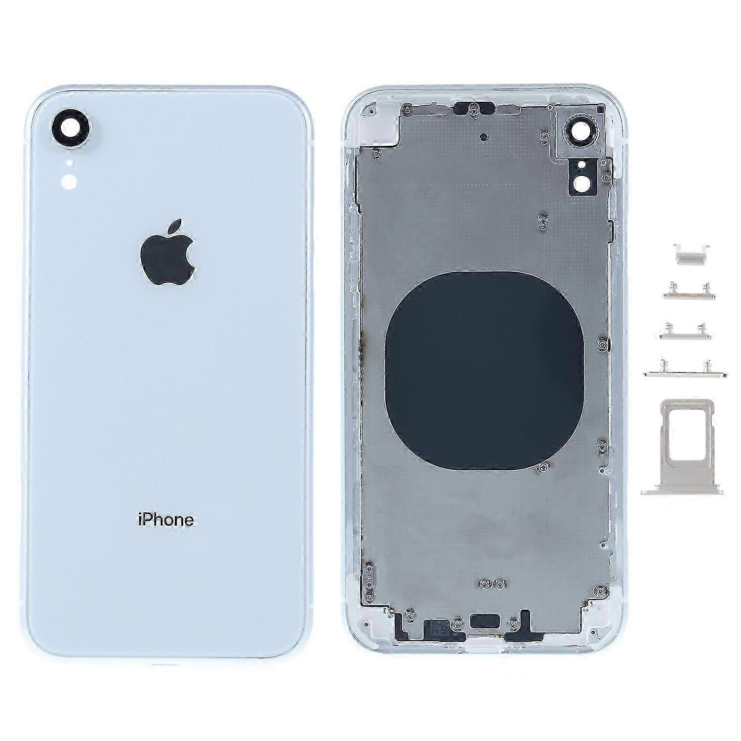 For Iphone Xr Back Battery Housing Cover+middle Plate Frame+side Buttons Replacement,eu Version