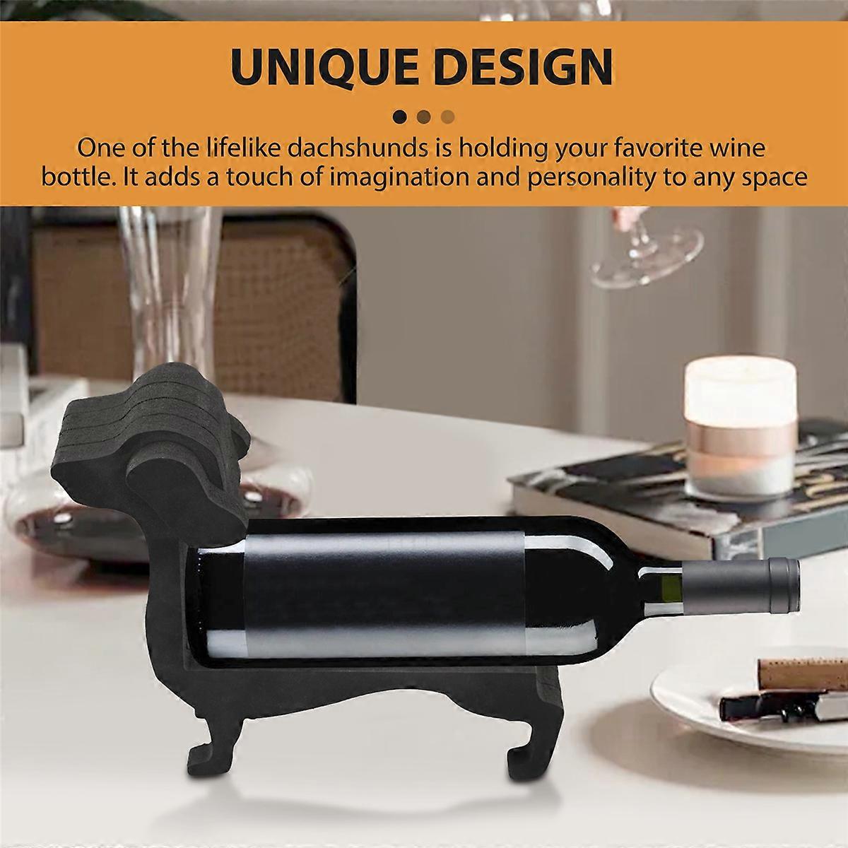 Weinflaschenhalter mit Dackelmotiv