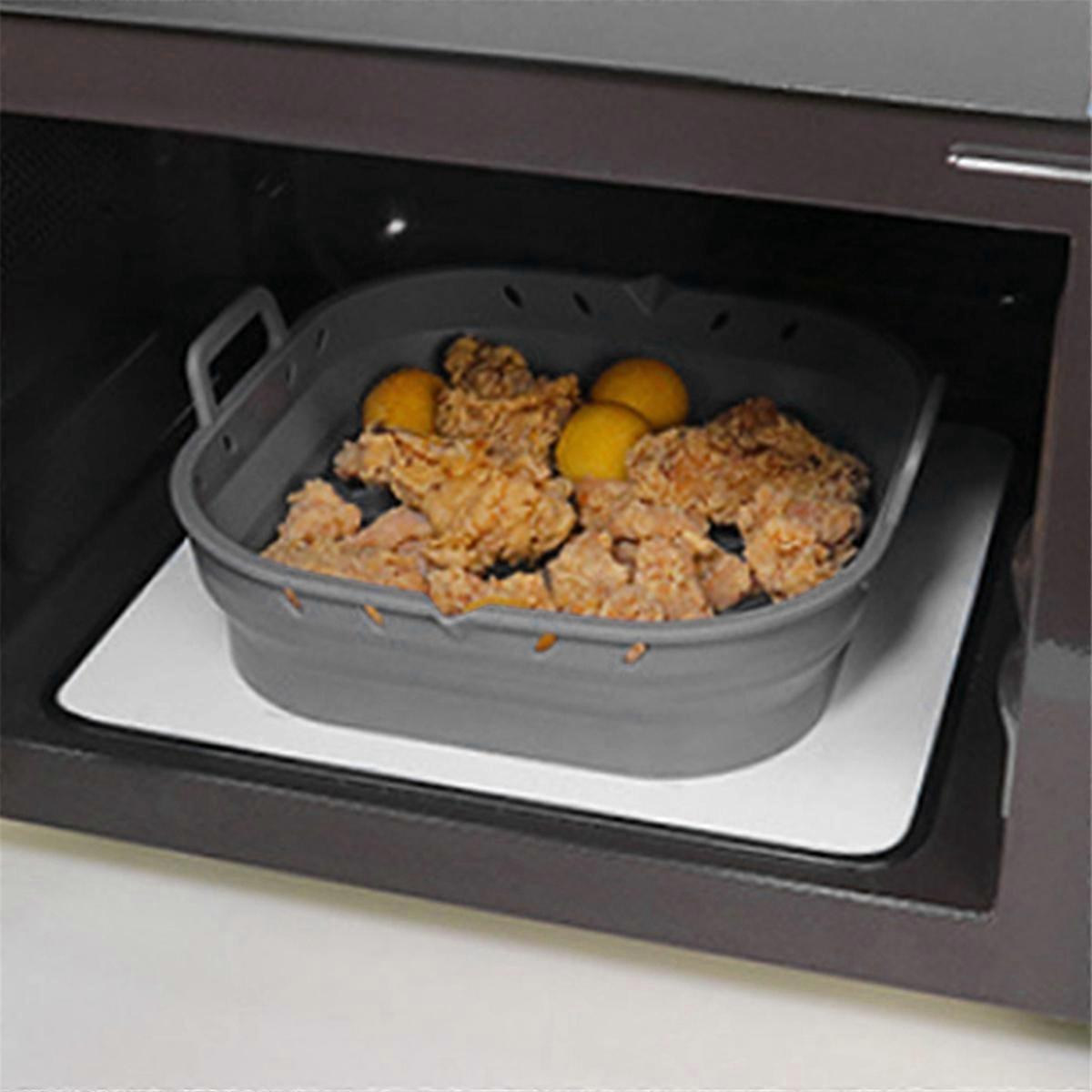 Foldable 8.5in Airfryer Tool Baking Mold black