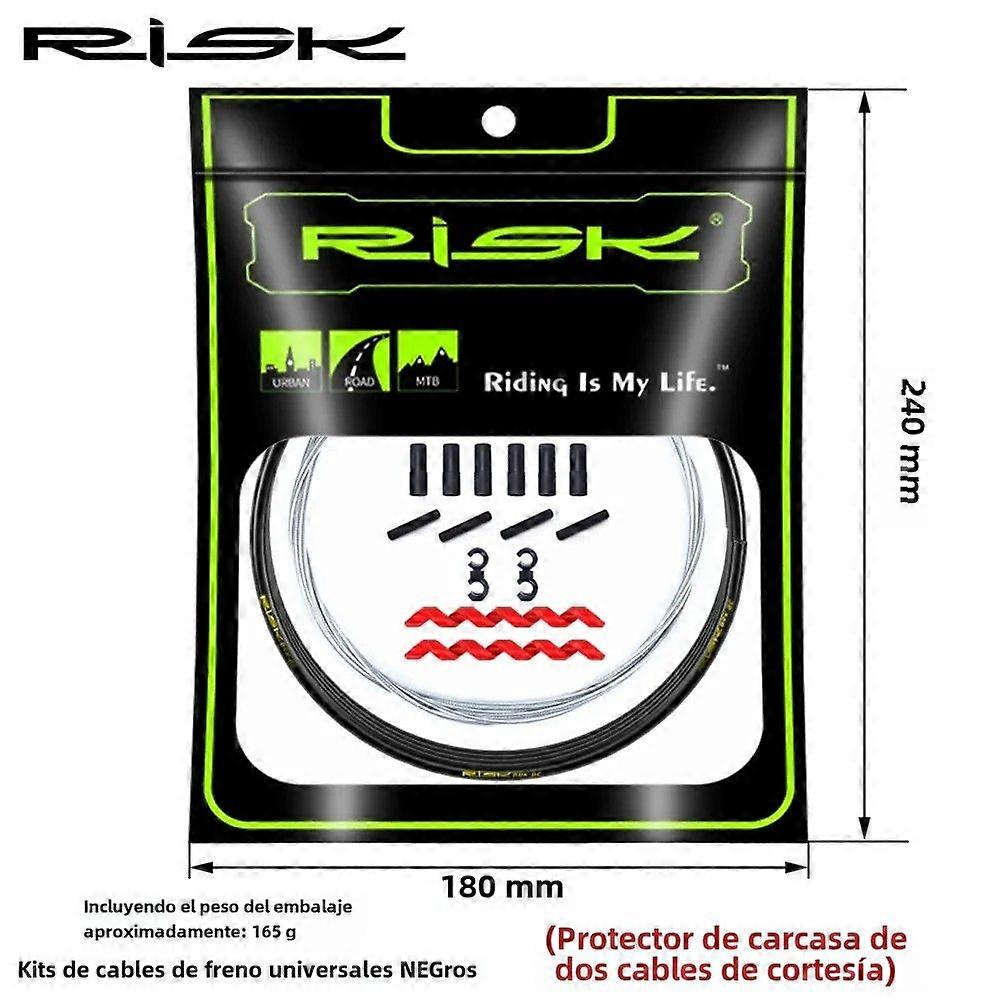 RISK Universal Bike Shift and Brake Cable Compatible with MTB and Road Bikes, Front and Rear Inner and Outer Derailleur Cable Replacement Set