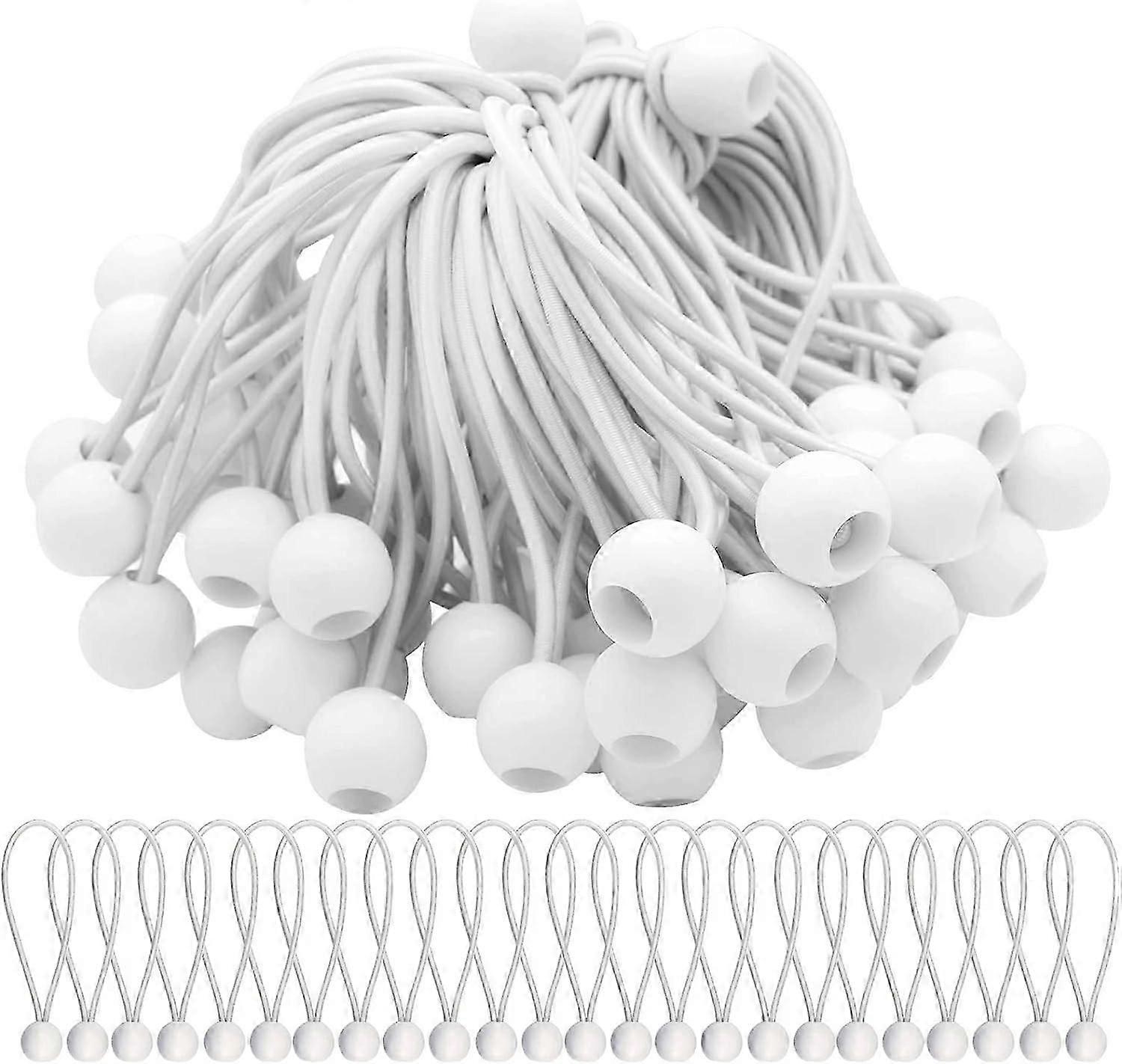 Pack of 75 Elastic Tensioner Bungee Cords with Balls Elastic Bungee Bungee Elastic Balls for marquees, tents, banners and tarpaulins