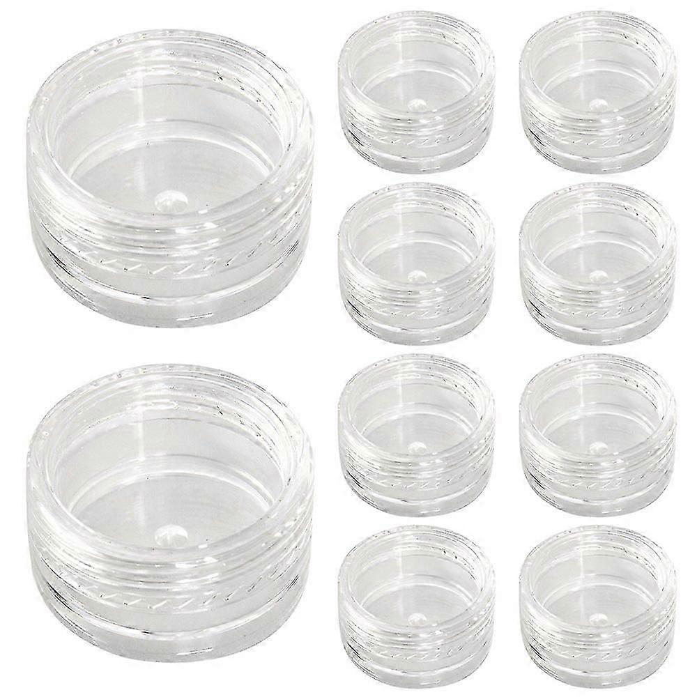 100 قطعة 3 جرام حاويات مستحضرات التجميل البلاستيكية ، لأظافر ظلال العيون ، مسحوق المجوهرات مستحضرات التجميل ، بلسم الشفاه ، ملمع الشفاه ، كريم ، غسول وكريمات عينة مكياج Stora