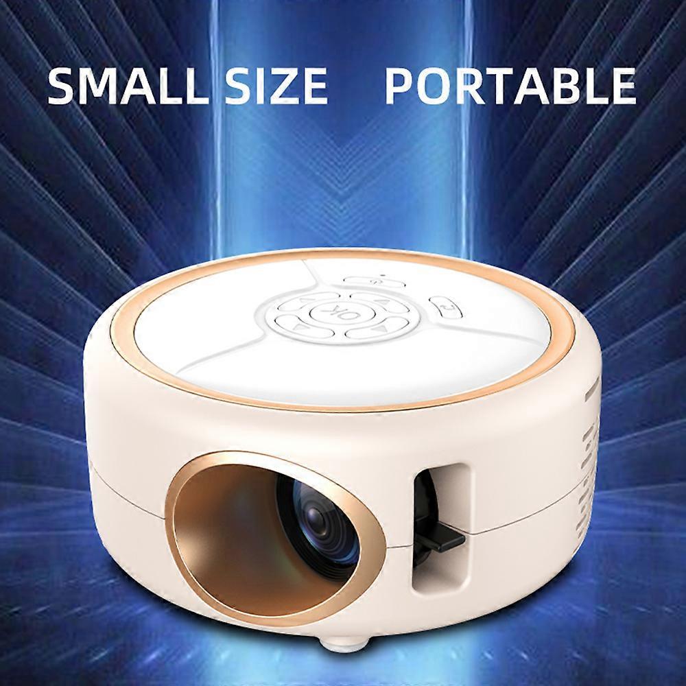LCD Portable 1080P High-Clear Projector Manual Focus Remote Control Home Theater Media Player Compatible with Phone Laptop TV Stick