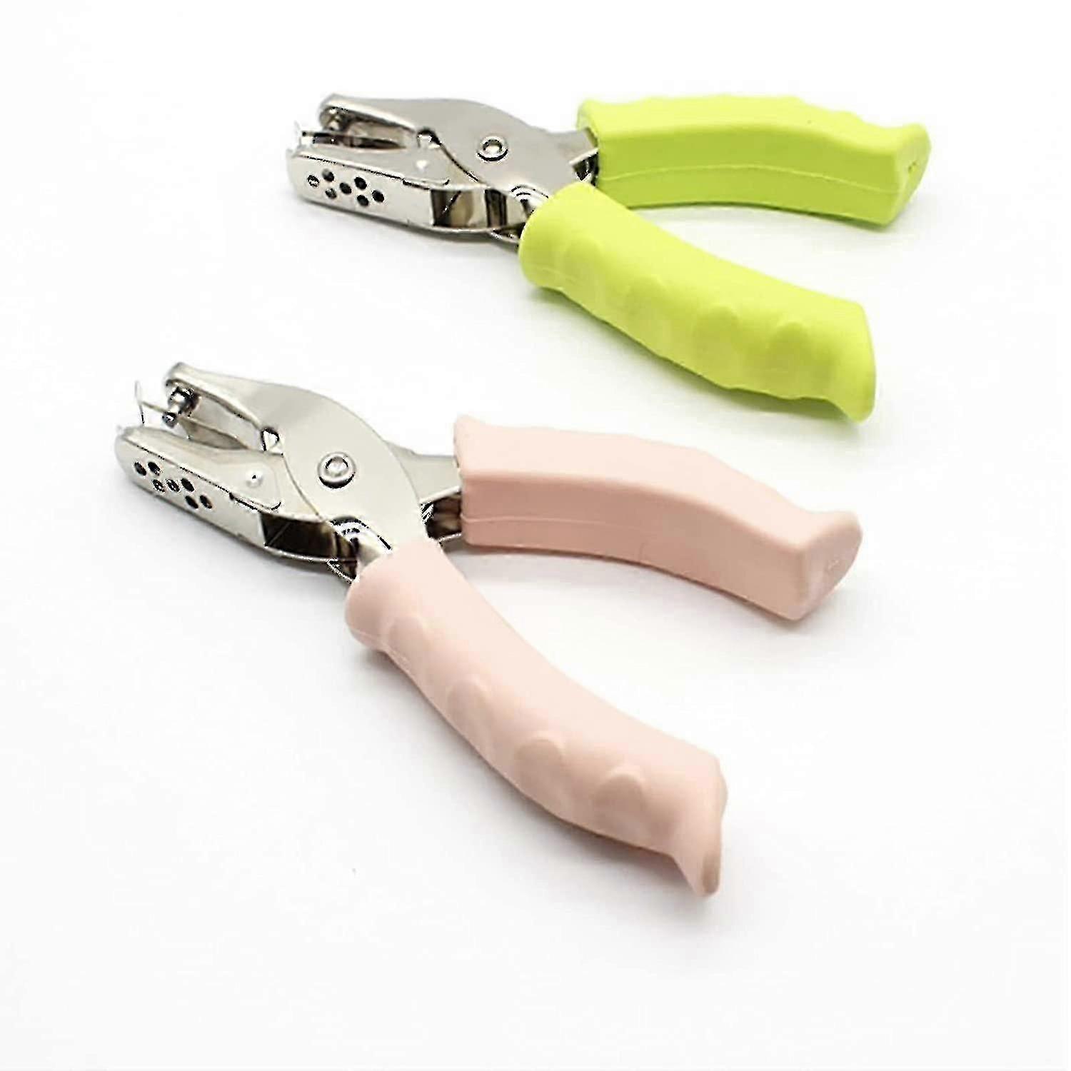 2 Pieces Single Hole Punch Pliers, Round Hole Punch Pliers, Metal Paper Puncher With Soft Grip, For Craft Scrapbook Notebook