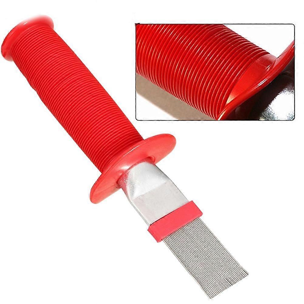 Air conditioning fin comb straightening cleaning brush rake