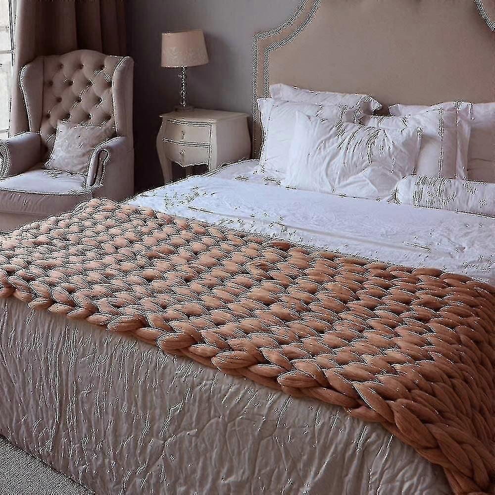 Chunky Sticka Ull Merino Filt, Boho Sovrum HemInredning