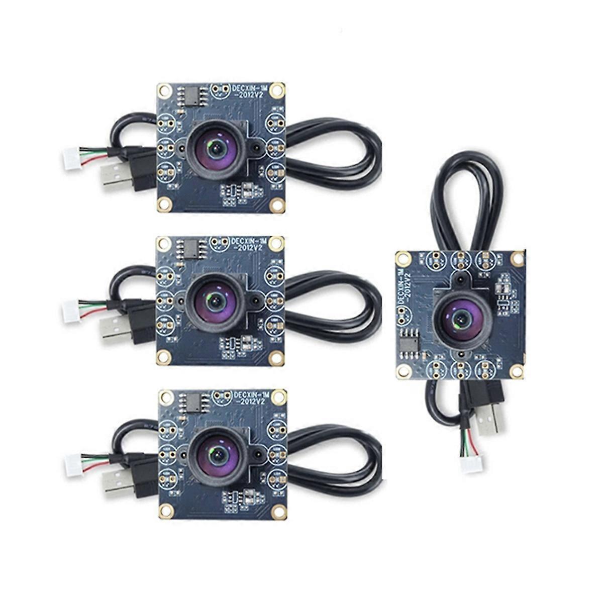 4Pcs USB Camera Module 100 Degree 1MP OV9732 1280x720 USB Free Driver Manual Focus with 3 Meter Cable for WinXP/7/8