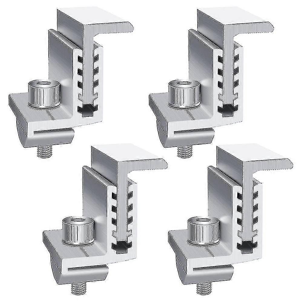 4 Packs Solar Panel Mounting Brackets Adjable End Panel Bracket For Solar Panel P