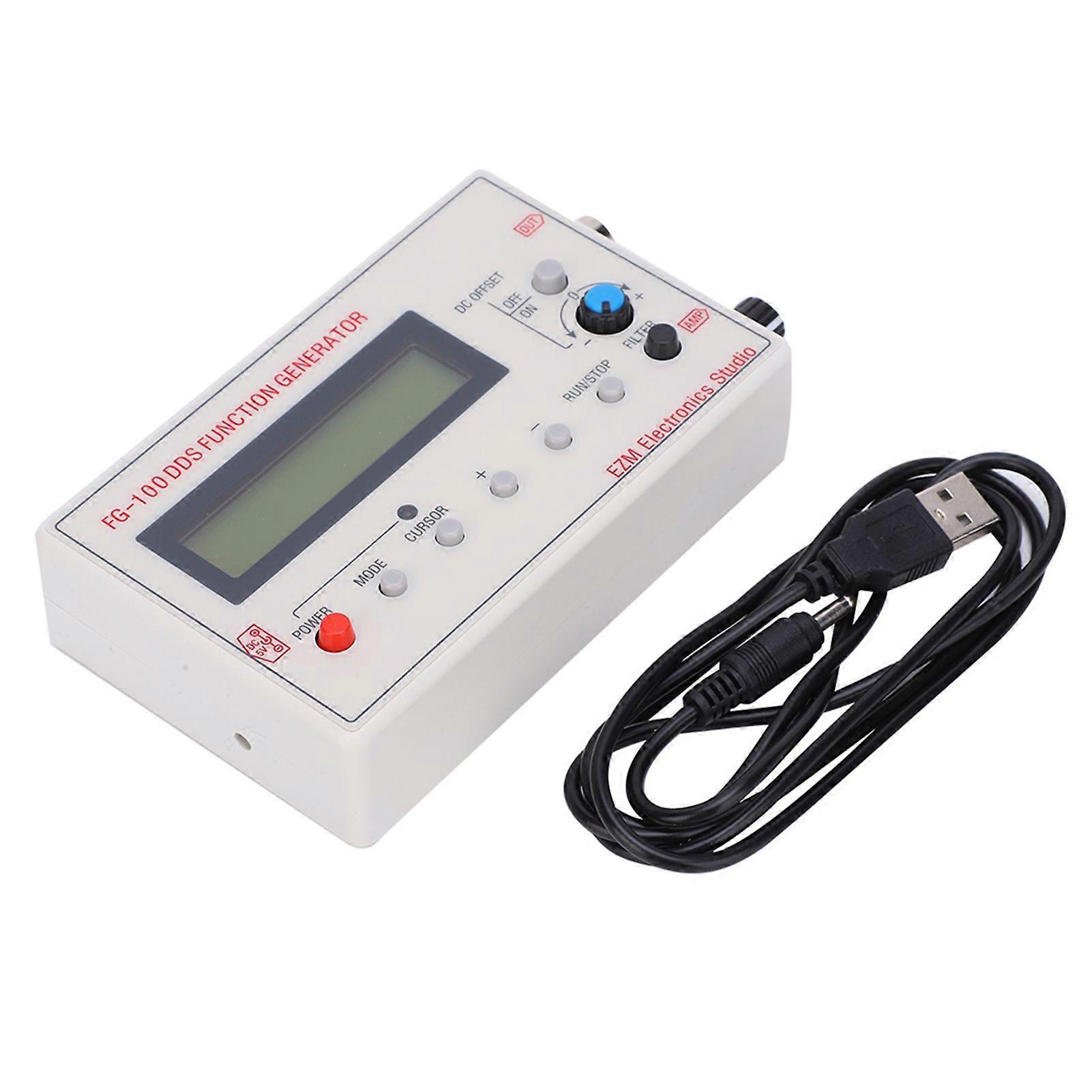 Signal Generator Portable DDS Function Frequency Tester with Connection Line FG-100