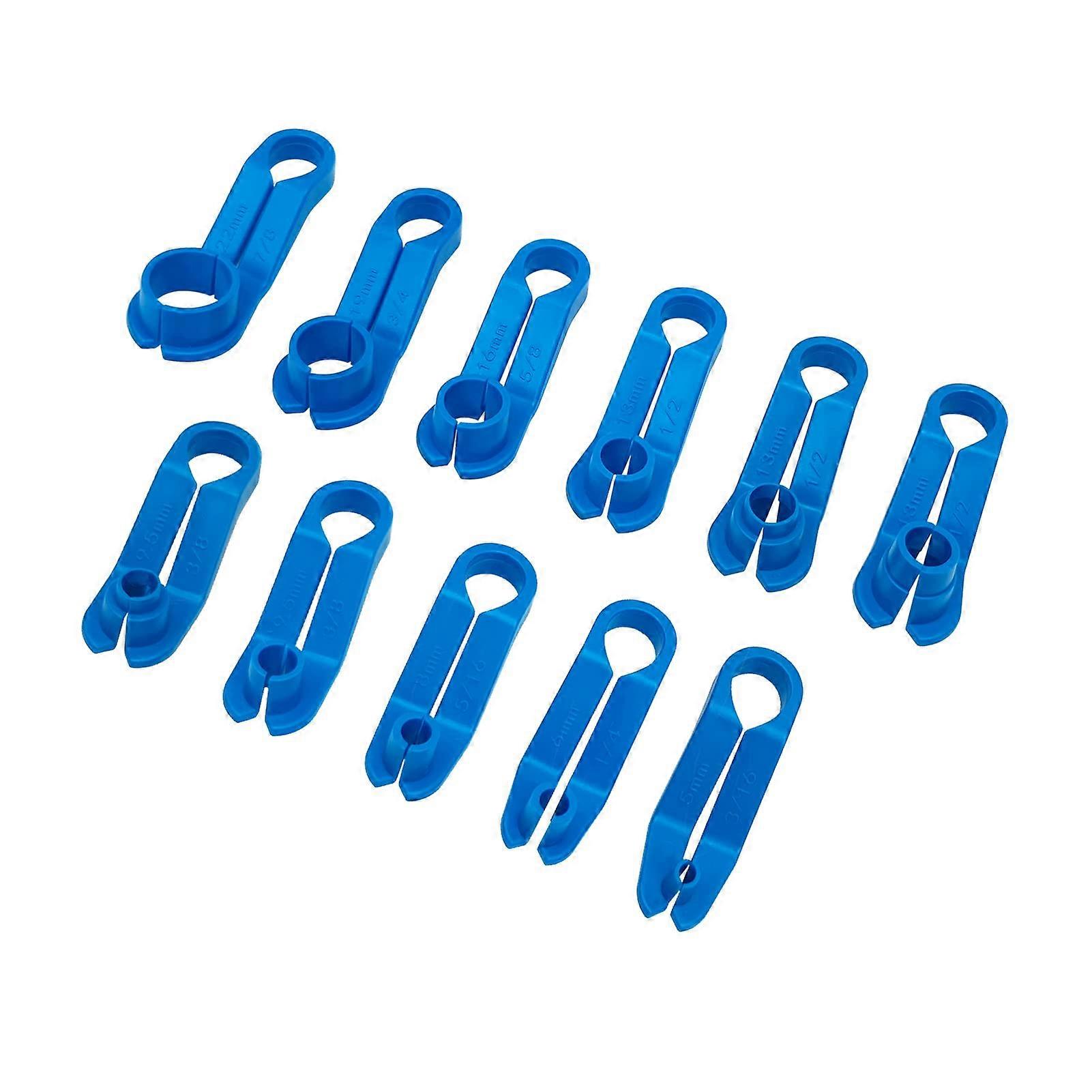 Fuel Line Disconnect Tools 11 PCS Set for AC and Fuel Lines, Transmission Oil Cooler Quick Disconnect Kit, Blue