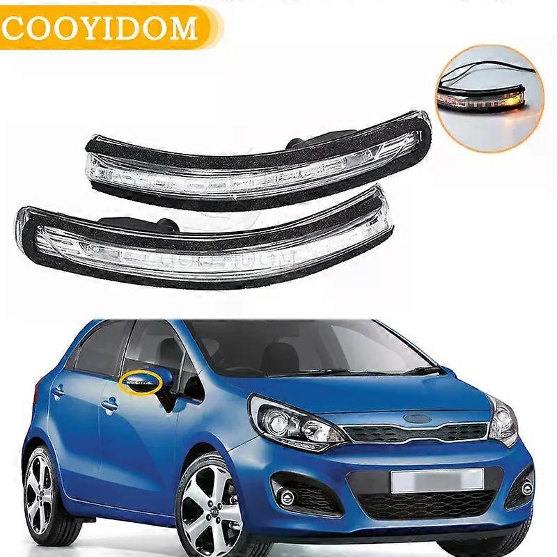 compatible for KIA Rio MK3 2012-2016 87624-1W000 Car Rearview Mirror LED Turn Signal Light Mirror Indicator Lamp Flashing Light Car-styling