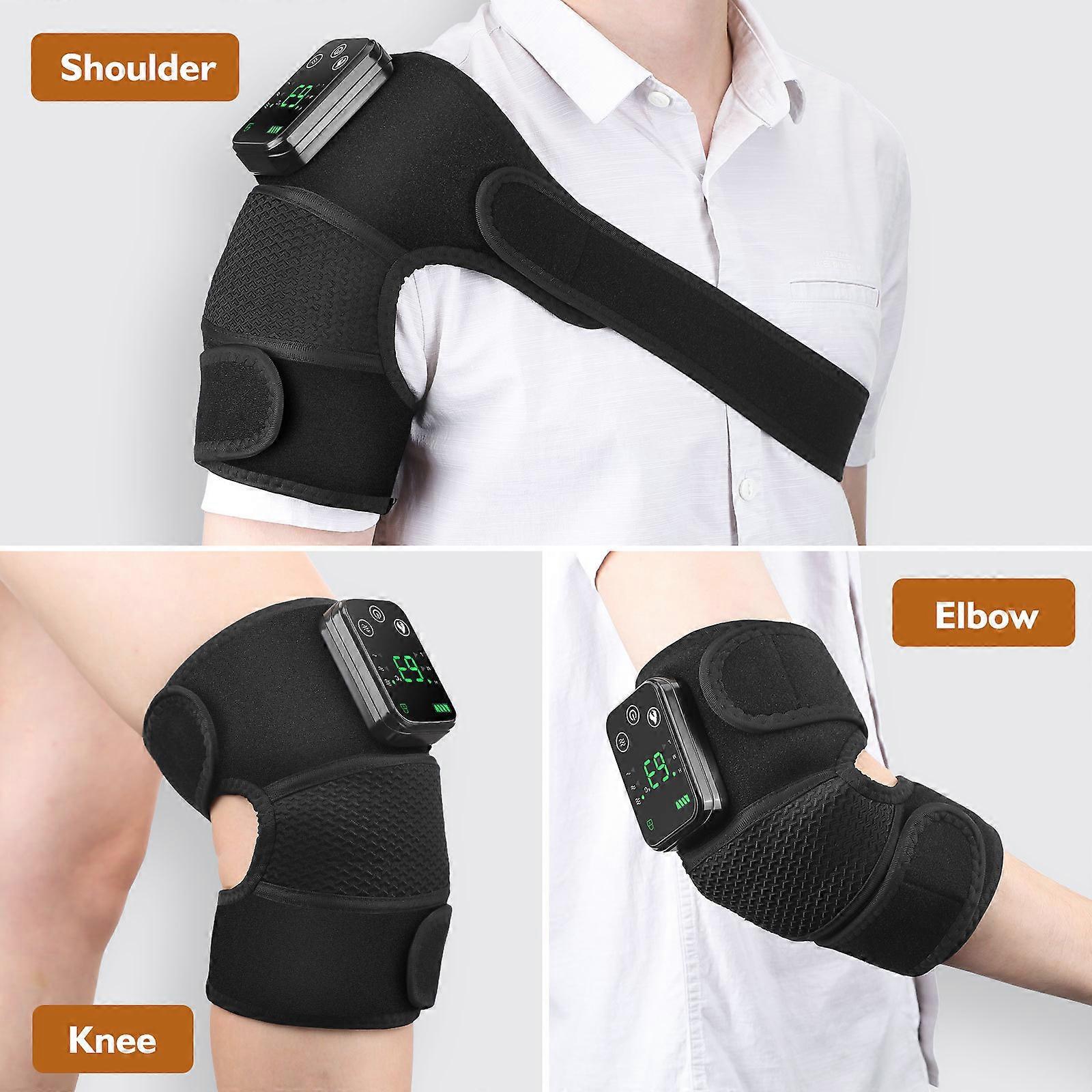 Electric heated massage kneepads for cold and old legs, wormwood knee massager, hot joint compress