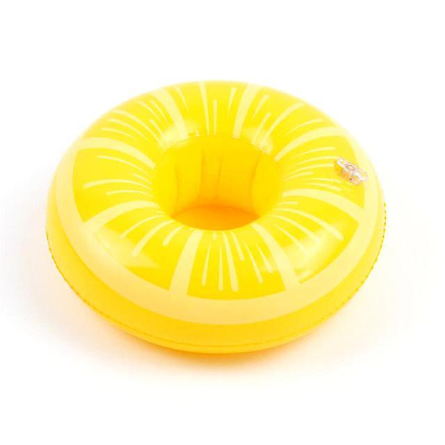 Inflatable Pool Floating Drink Holder Colored Round Shape