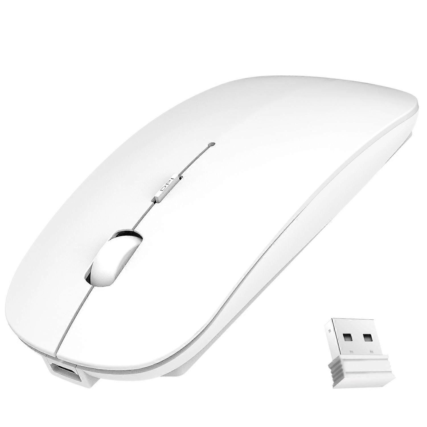 SSRGV Bluetooth Wireless Mouse, Dual Mode Slim Rechargeable Wireless Mouse Silent Cordless Mouse with Bluetooth 5.0 and 2.4G Wireless