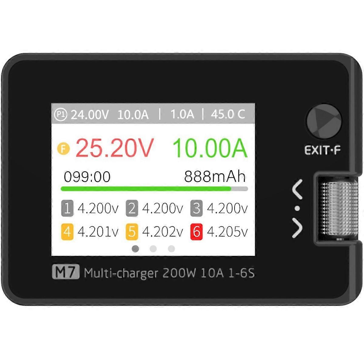 M7 200W 10A DC Balanselader Utlader For 1-6S Lipo-batteri