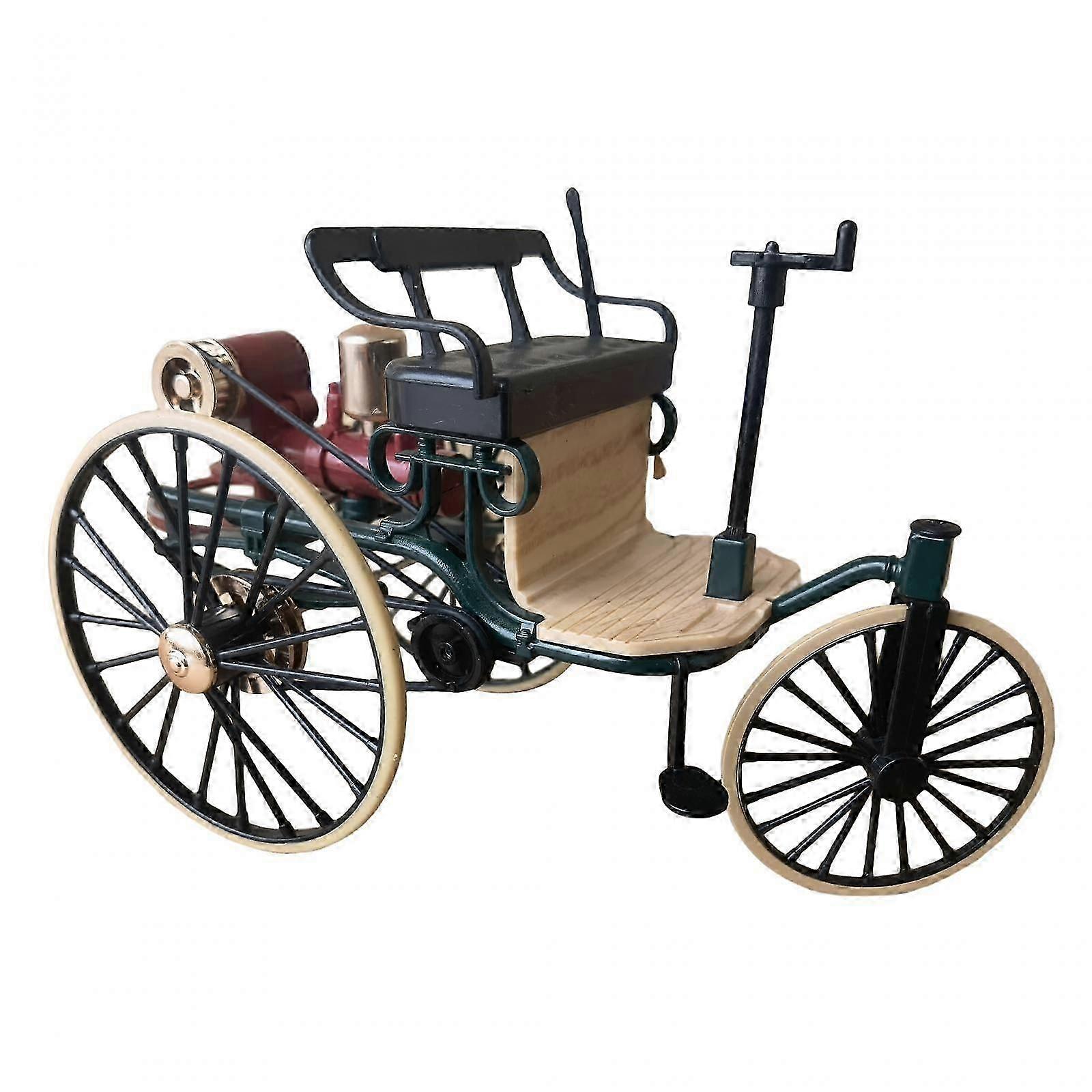 1:12 Scale Vintage Style Tricycle Model Simulation Simulation Mini Tricycle