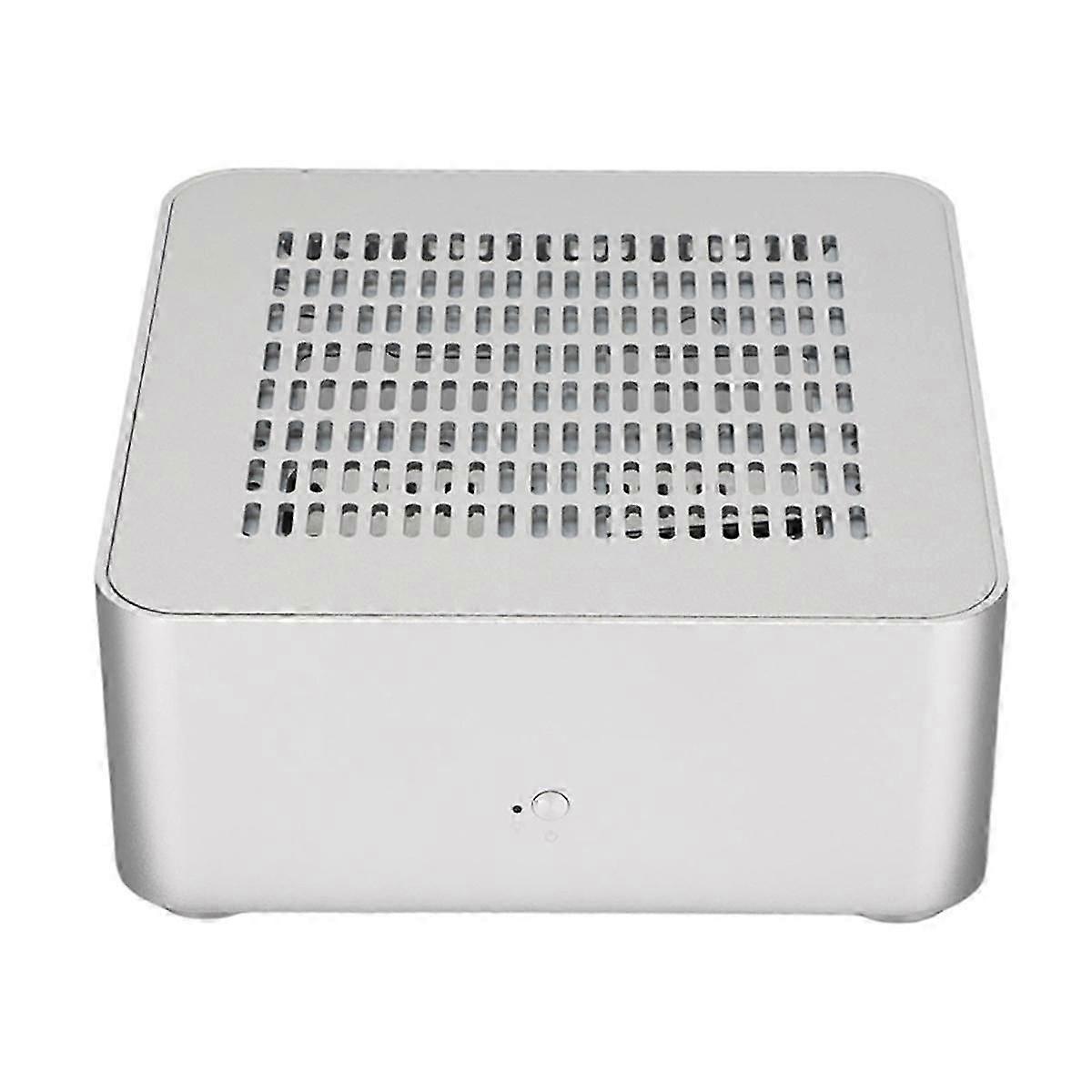 Aluminum Chassis Small Desktop Computer Case PSU HTPC Mini-ITX PC Case 2 USB 3.0 Ports