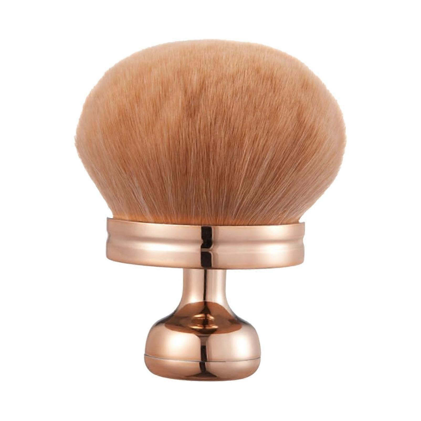 Extra Large Kabuki Brush for Body & Face - 3 Inch Wide Makeup Tool with Rose Gold Handle for Streak-Free Self-Tanner & Bronzer Application