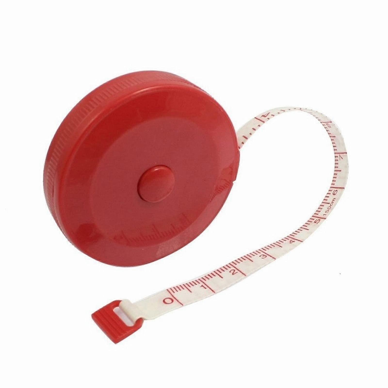 Tape Measure Retractable Tailor Sewing Ruler Red 1.5M Flexible Measuring Tool for Crafts and Alterations