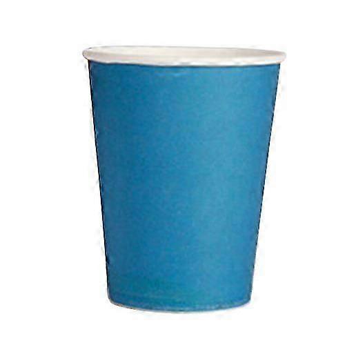 Paquet de 20 gobelets en papier jetables de 9 oz, couleur unie bleu pour les fournitures de fête d’anniversaire, restauration en vrac