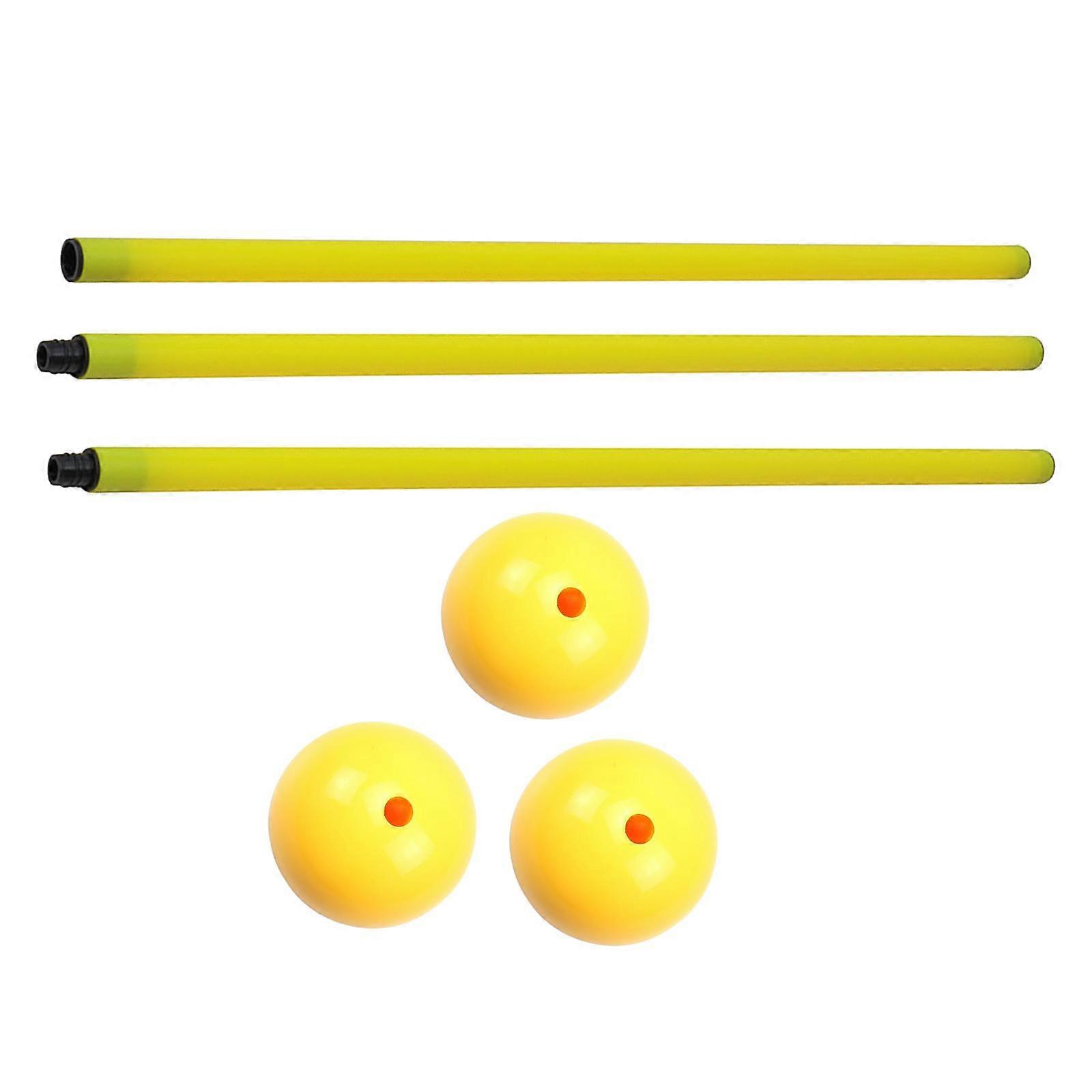 3 Sets Football Door Pole Training Tool Sign Obstacle Marker Rod and Base
