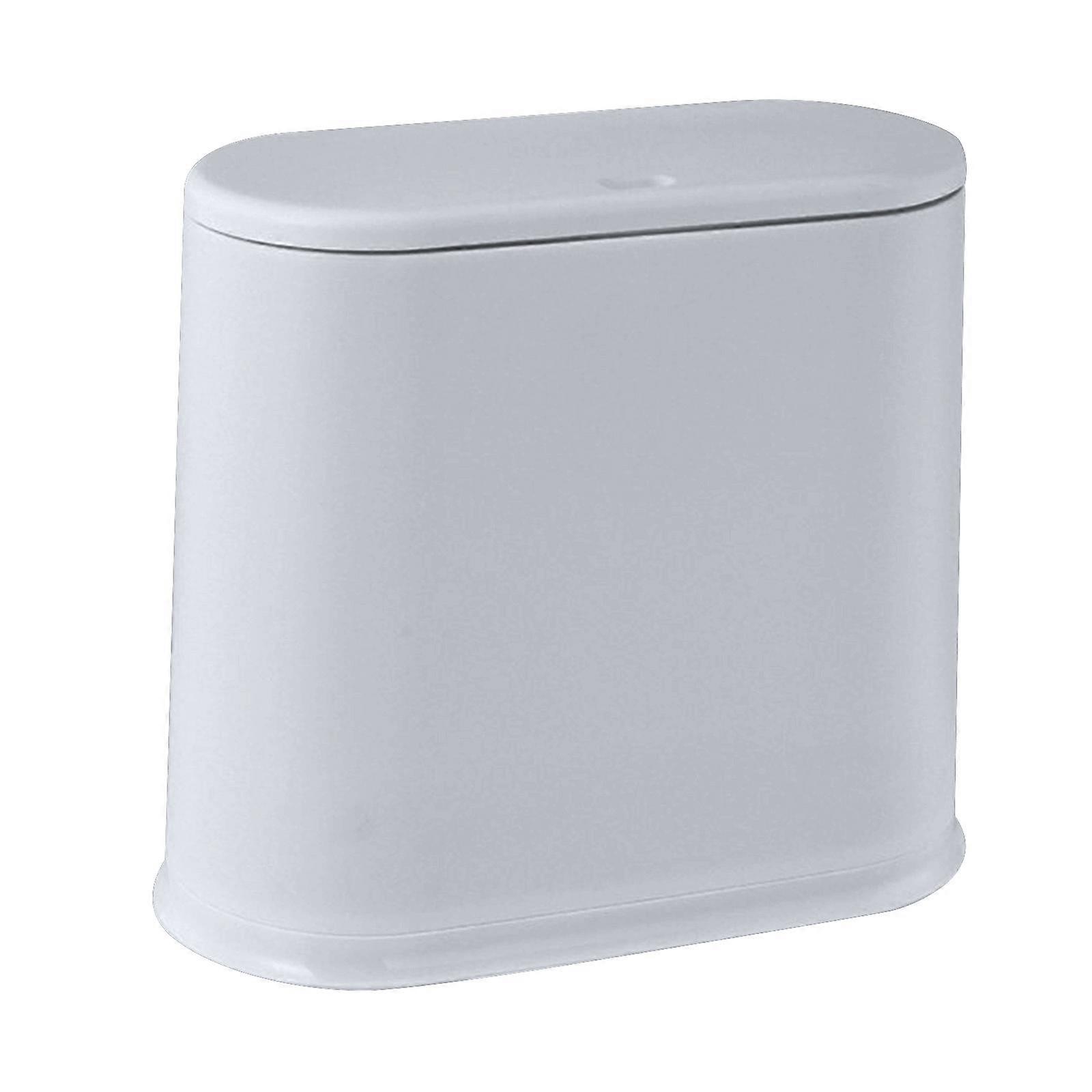 Slim Garbage Can Rectangular Dustbin Space Saving Kitchen Wastebasket Bathroom