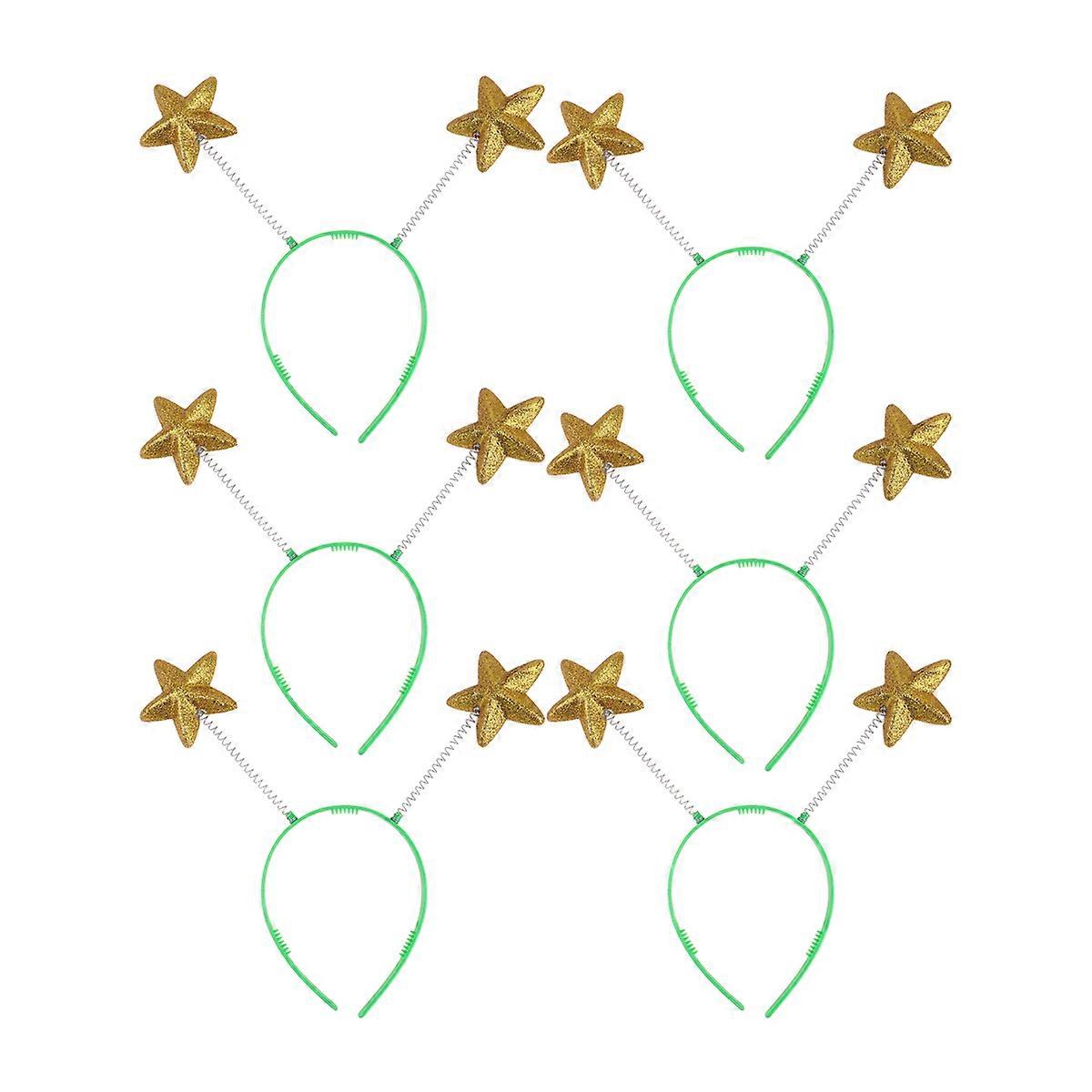 a polished and engaging product description based on your input:

 

**6pcs Glitter Spring Hair Bands Fun Foam Yellow Star Headwear for Parties