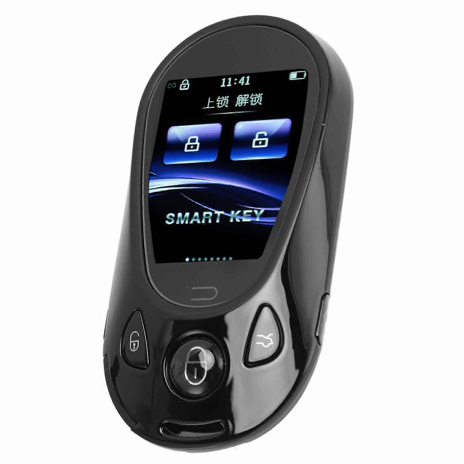 LCD Touch Screen Remote Control Key Anti Lost Convenient Use Touch Screen Keyless Entry Remote Key for One Button Start Vehicle Black 