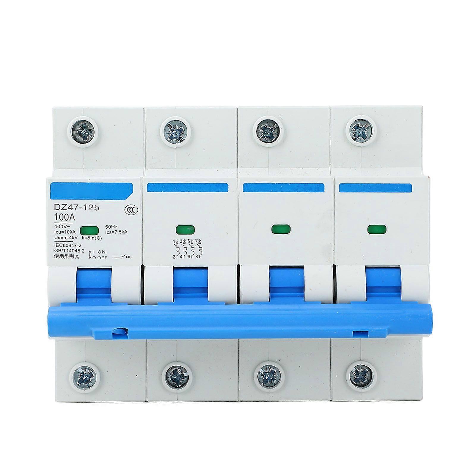High quality (One for one) DZ47-125 4P 100A Bellme overload air circuit breaker