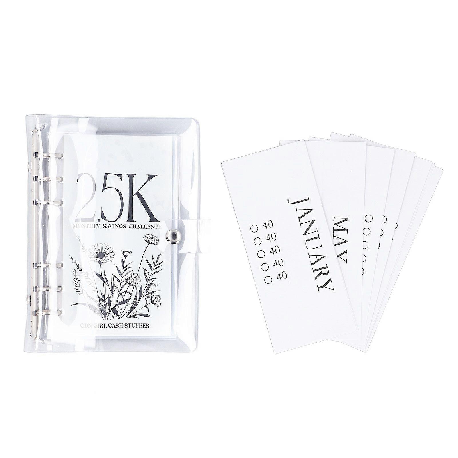 2025 Latest Model Budget Binder 6 Hole Transparent Soft Waterproof Portable
