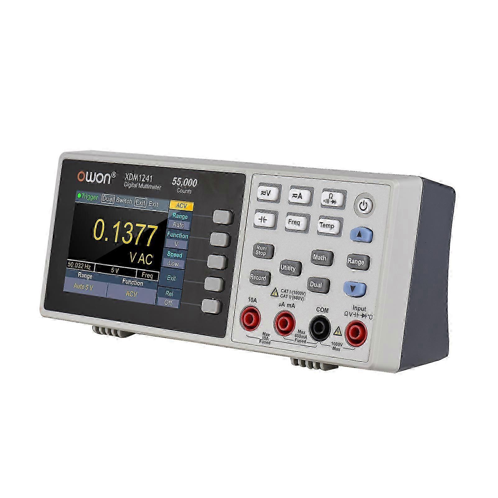 Owon Xdm1241 Mini Desktop Digital Multimeter Rechargeable 55,000 Counts High Accuracy True Rms Universal Meter With 3.5-inch Tft Lcd Screen Auto Range