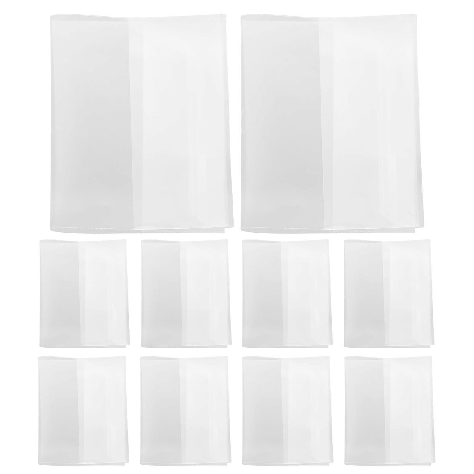 Waterproof Book Covers Transparent Plastic Protector for 10Pcs Books