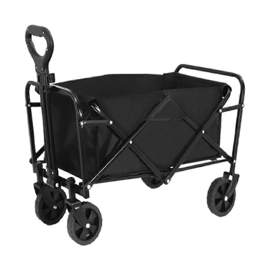 Foldable Wagon for Camping and Beach, Portable Outdoor Trolley with Large Wheels, Foldable Picnic Basket 150L