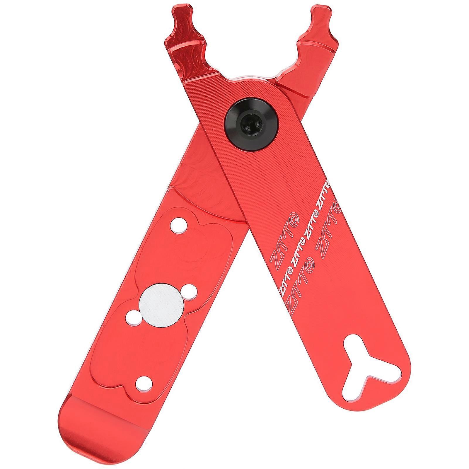 ZTTO Bicycle Chain Pliers, Master Link Pliers, Valve Tool, Tire Lever, 4 in 1 Multi-Tools, Red