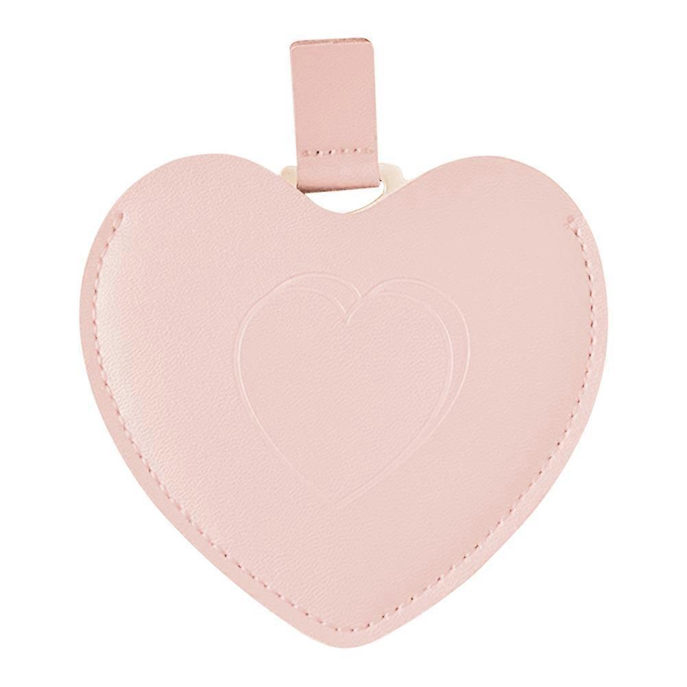 Compact Travel Modeling Makeup Mirror Practical For Business Trips Pink 7.5x6.9cm Well Polished 1Pc