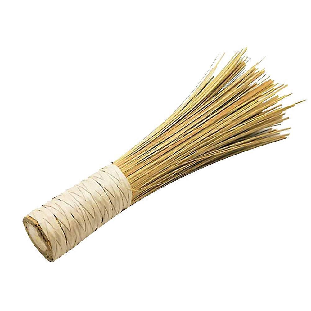 Wok Cleaning Whisk Bamboo Cleaning Comfortable Handle Design Home Users 1Set