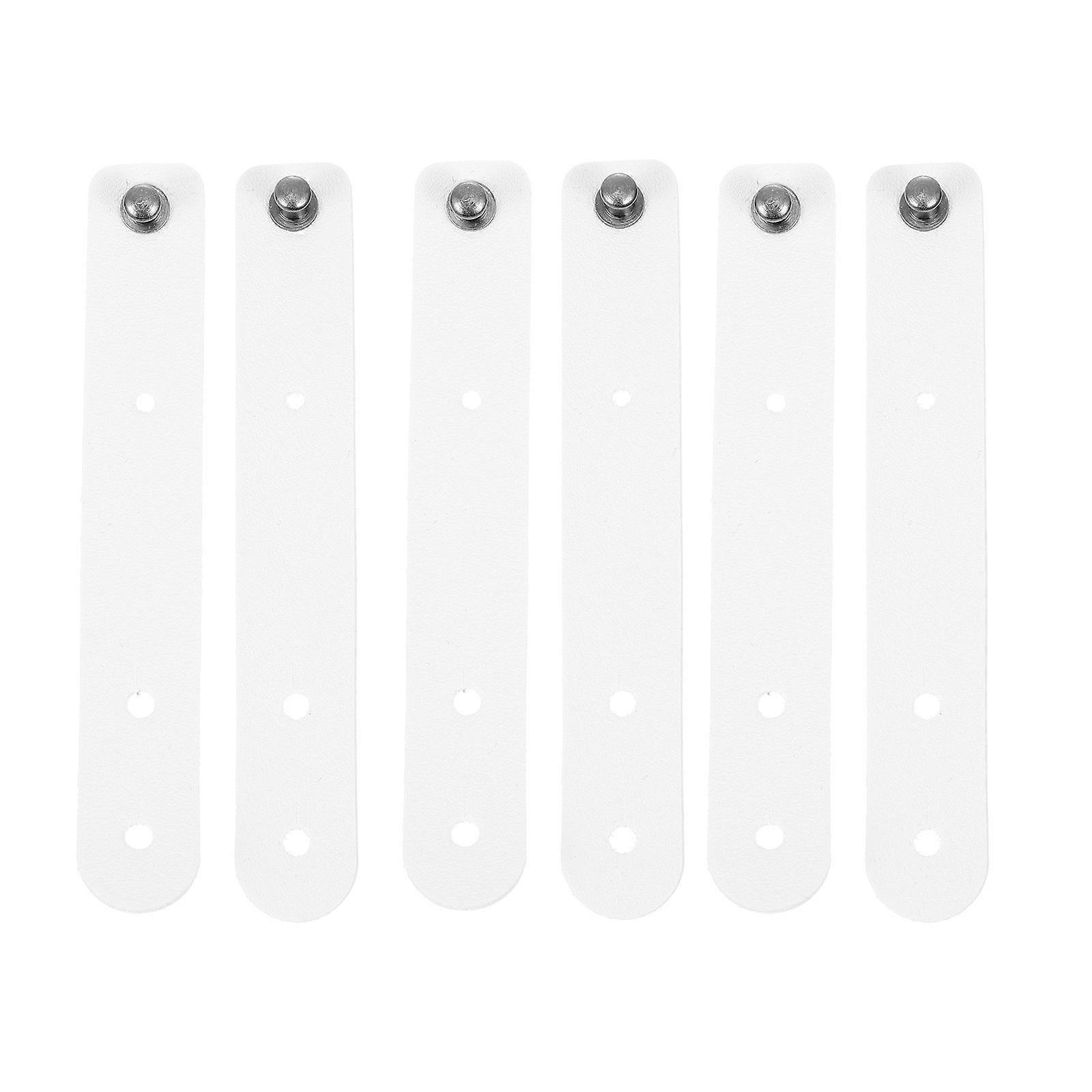 Small Cable Ties Leather Buckle Ties For Cable Organization General Users 6Pcs