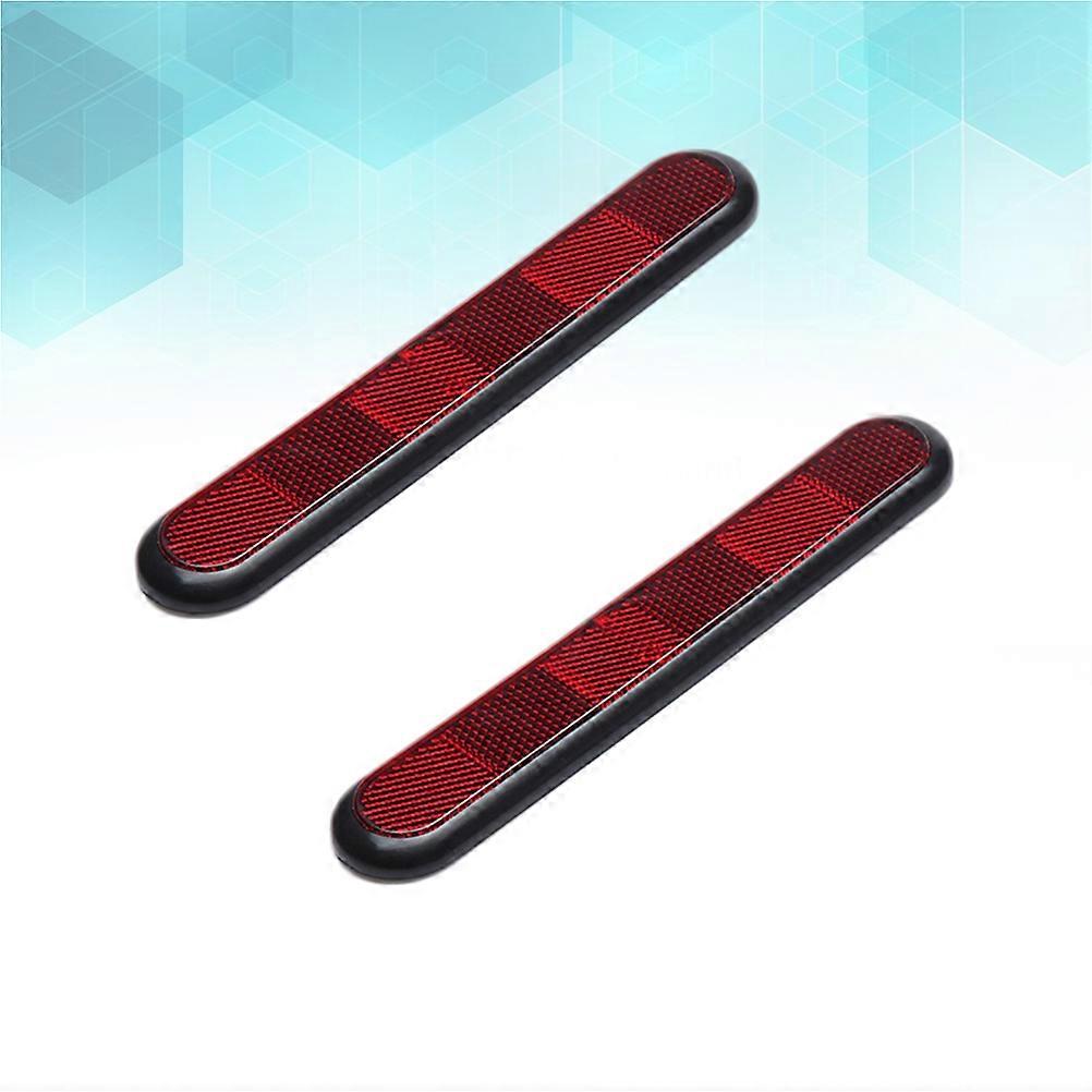 Reflective Warning Stickers Pvc Car Bumper Protectors Outdoor Use Anti Collision Effect 2Pcs