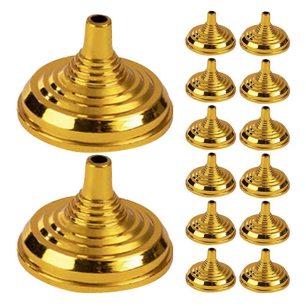 Golden Mini Flag Holder for Desktop Use 20Pcs Plastic Small Flag Bases