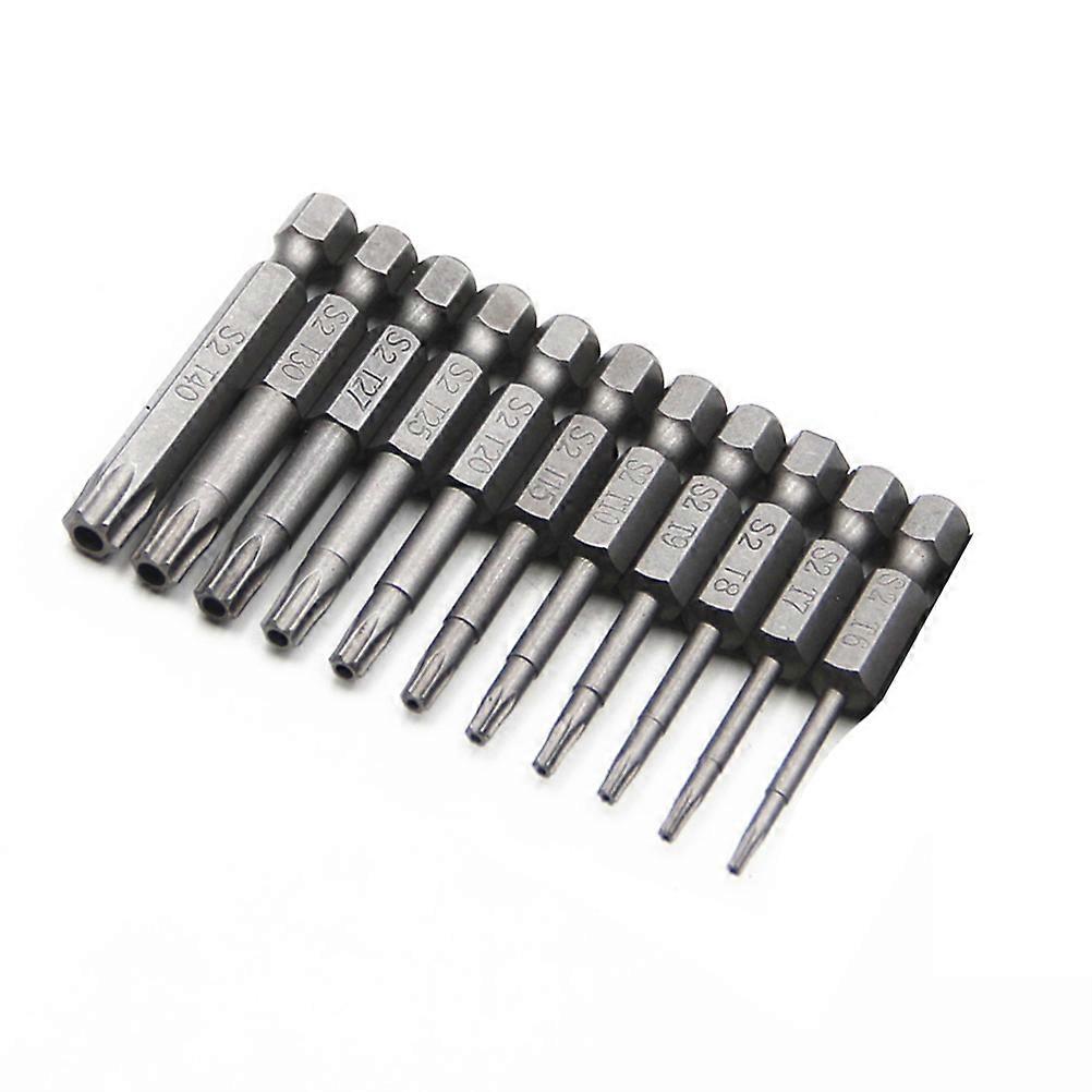 Hole Sae Drill Bits Screwdriver Bits Set T9 T30 T40 Grey Metal Drill Compatibility 11Pcs